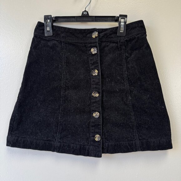 Divided H&M black corduroy size 2 skirt - Picture 1 of 5